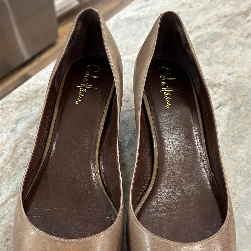 Cole Haan Nike Air nude tan wedge shoes size 10B - Picture 11 of 12